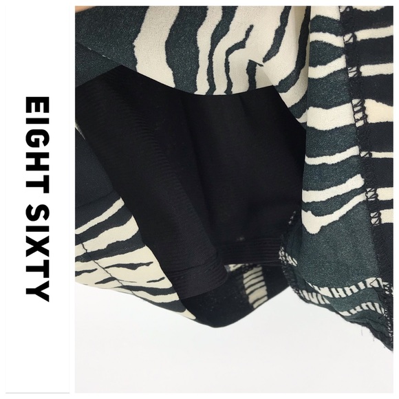 💕SALE💕Eight Sixty Black Tan Shorts Romper - Picture 4 of 7